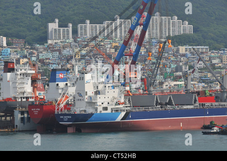 shipyard Busan South Korea Asia Stock Photo