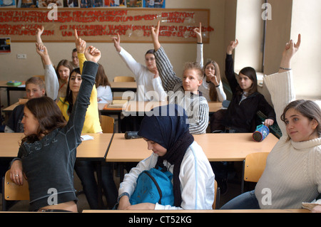 Lesson in a secondary school Stock Photo