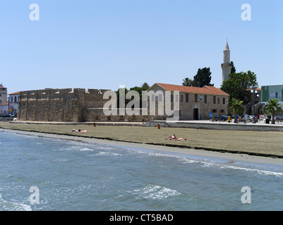 dh Larnaca fort LARNACA CYPRUS Larnaka fort building walls Local Mediaeval Museum and mosque tower fortification attractions Stock Photo