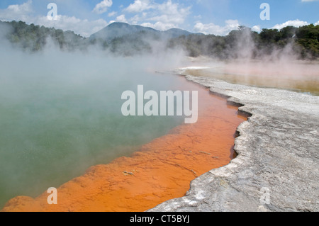 Champagne Pool at Wai-O-Tapu Thermal Wonderland near Rotorua, New Zealand Stock Photo