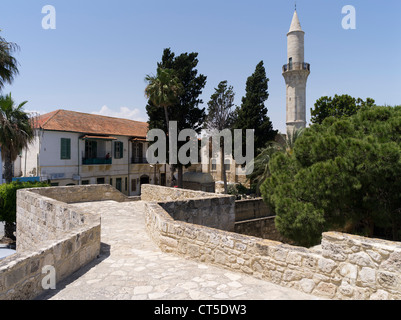 dh Larnaca fort LARNACA CYPRUS Larnaka fort Turkish battlement walls Grand mosque tower castle fortification Stock Photo