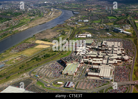 Aerial view of the Metro Centre, Gateshead near Newcastle-upon-Tyne taken in 1988 Stock Photo