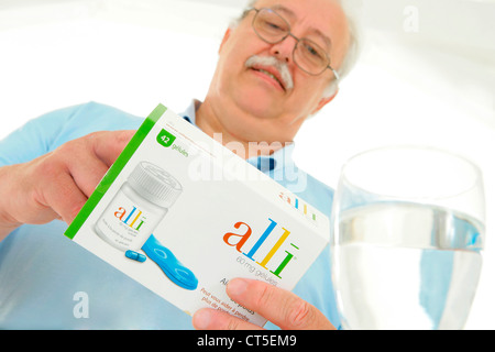 OBESITY TREATMENT ELDERLY PERSON Stock Photo