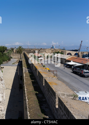 dh  FAMAGUSTA NORTHERN CYPRUS Venetian walls and port of Famagusta harbour Stock Photo