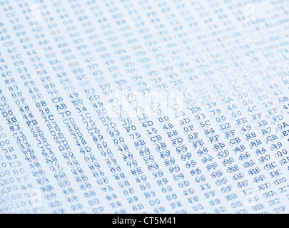 Codes background in blue tone Stock Photo