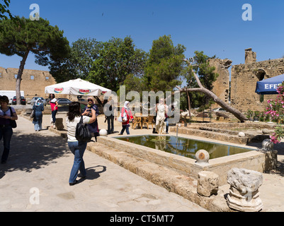 dh Old Town FAMAGUSTA NORTHERN CYPRUS Palazzo del provedittore Venetian Royal Palace ruins tourists photographing north gazimagusa trnc women Stock Photo