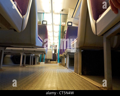 Train Innerview Internal view of passenger train Stock Photo - Alamy