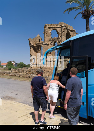 dh Church of St George of Latins FAMAGUSTA NORTHERN CYPRUS Tourist tour bus ruins tourism tourists Turkish sightseeing excursion coach Stock Photo