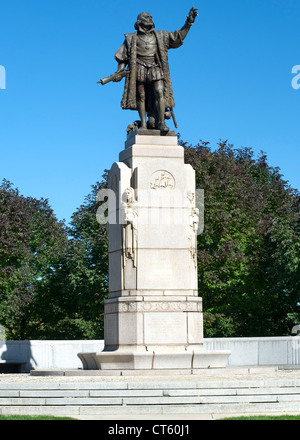 The Columbus Monument in Grant Park in Chicago, Illinois, USA. Stock Photo