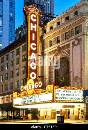 Chicago Theatre in Chicago, Illinois, USA. Stock Photo