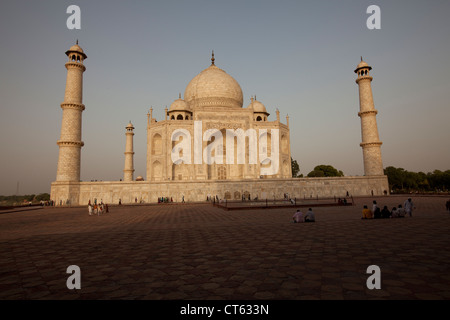 Taj Mahal at Sunset Stock Photo