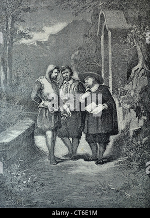 The Betrothed ( I Promessi Sposi ) by Alessandro Manzoni Don Abbondio in Trouble Stock Photo
