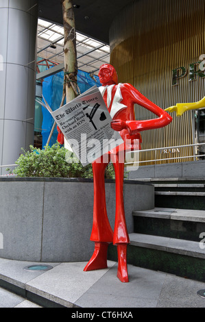 'Urban People' by Swiss sculptor Kurt Laurenz Metzler, ION Orchard, Orchard Road, Singapore, Southeast Asia. Stock Photo