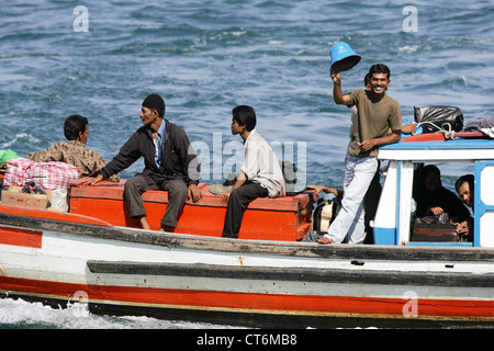 Shipping off the coast of Banda Aceh Stock Photo