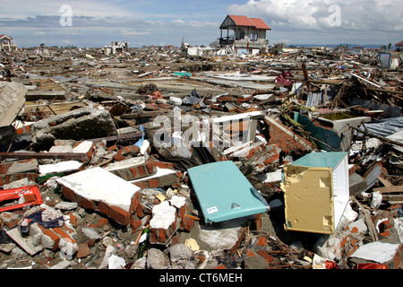 Banda Aceh after the tsunami Stock Photo