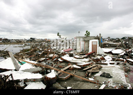 Banda Aceh after the tsunami Stock Photo