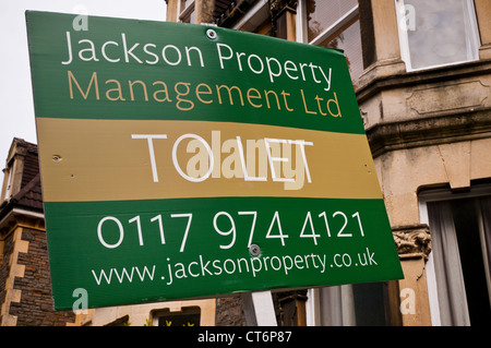 To let sign, City of Bristol, UK Stock Photo