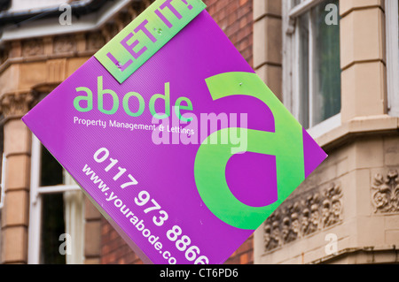 To let sign, City of Bristol, UK Stock Photo