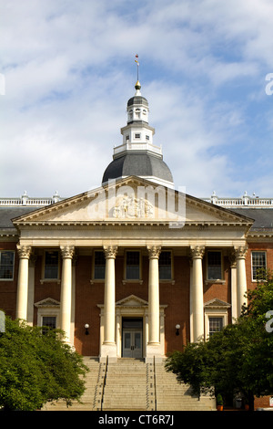 Maryland State Capitol entrance building in Annapolis, Maryland, USA. Stock Photo