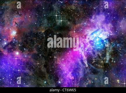 great image of stars in deep or outer space Stock Photo