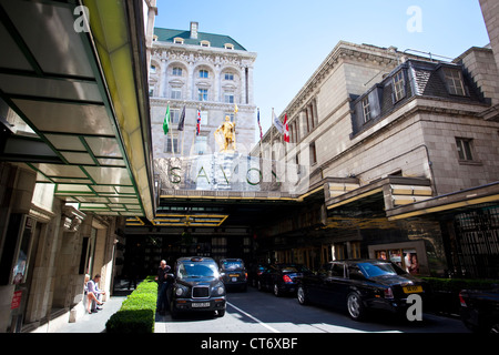 Savoy Hotel, Savoy Court, Strand, Central London, England, United Kingdom Stock Photo