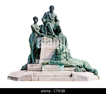 Liege, Belgium. Monument to Charles Rogier (1800-85; leader of the Belgian revolution in 1830) in Parc d'Avroy Stock Photo