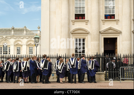 Graduation day for undergraduates at Cambridge university, 2012 (june 28th). Stock Photo