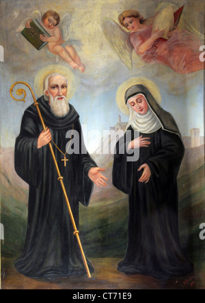 Saint Benedict and Saint Scholastica Stock Photo