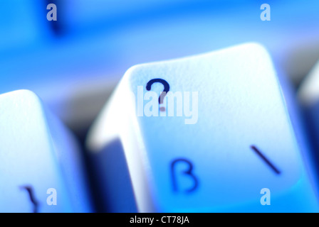 Question mark key on a keyboard Stock Photo
