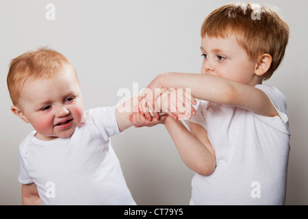 Two boys playing Stock Photo