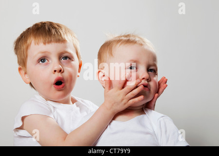 Two boys playing Stock Photo