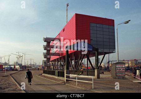 The red box at the Potsdamer Platz, Berlin Stock Photo