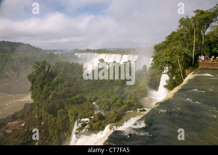View from Salto Bossetti or Bossetti Waterfall lookout point on the Circuito Superior or Upper Trail Stock Photo
