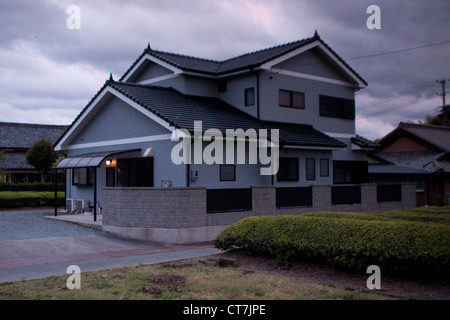 Modern Japanese house in the rural Japanese village of Seiwa. Stock Photo