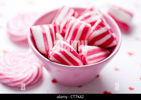 vintage hard peppermint candy Stock Photo