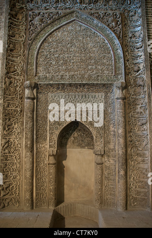 Uljaitu Khodabendeh Mirhab, Jameh Mosque, Esfahan, Iran Stock Photo