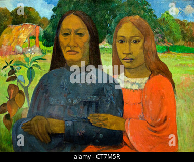 Two Women 1901 Paul Gauguin 1848–1903 France French Stock Photo