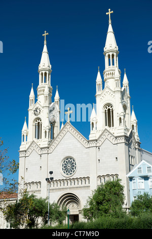 Saints Peter and Paul Church in the North Beach district of San Francisco, California, USA. Stock Photo