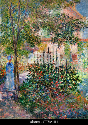 Camille Monet in the garden at Argenteuil  1876  Claude Monet 1840 – 1926 France French Stock Photo