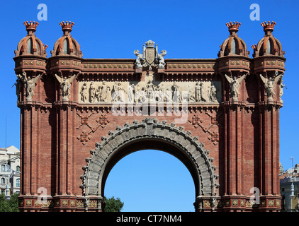 Spain, Catalonia, Barcelona, Arc de Triomf, Stock Photo
