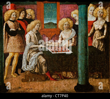 The Chess Player by Liberale da Verona Italian 1445–1527 Verona Italy Stock Photo