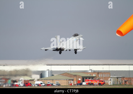 eurofighter typhoon taking off from RAF coningsby lincolnshire