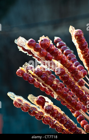 Traditional Chinese food: Sugar-coated haws Stock Photo