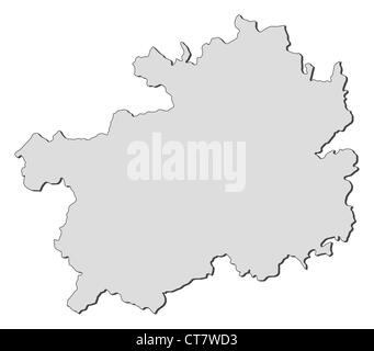 Map of China where Guizhou is highlighted Stock Photo - Alamy