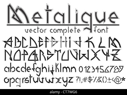 complete vector font set Stock Photo - Alamy