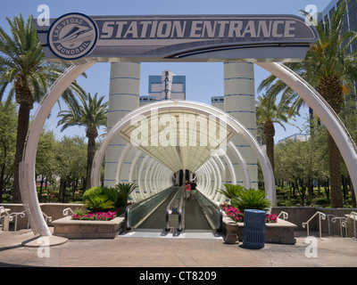 Monorail station entrance in Las Vegas, Nevada, USA Stock Photo