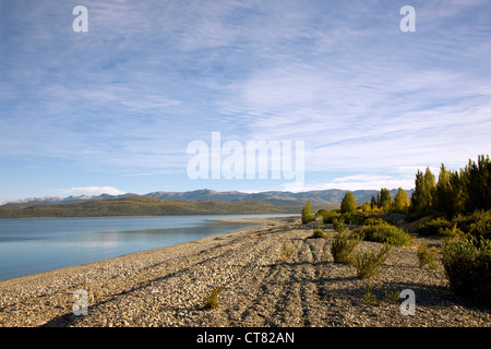 View across Lake Nahuel Huapi from just outside of town Stock Photo