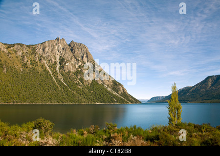 View across Lake Nahuel Huapi Stock Photo