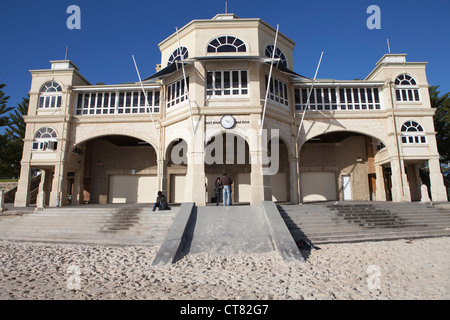 View of the India tea rooms on the beach front at Cottesloe, Perth, Western Australia Stock Photo