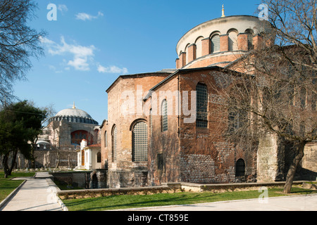 Türkei, Istanbul, Sultanahmet, Topkapi Saray, Irenenkirche im ertsen Hof des Topkapi Saray. Stock Photo